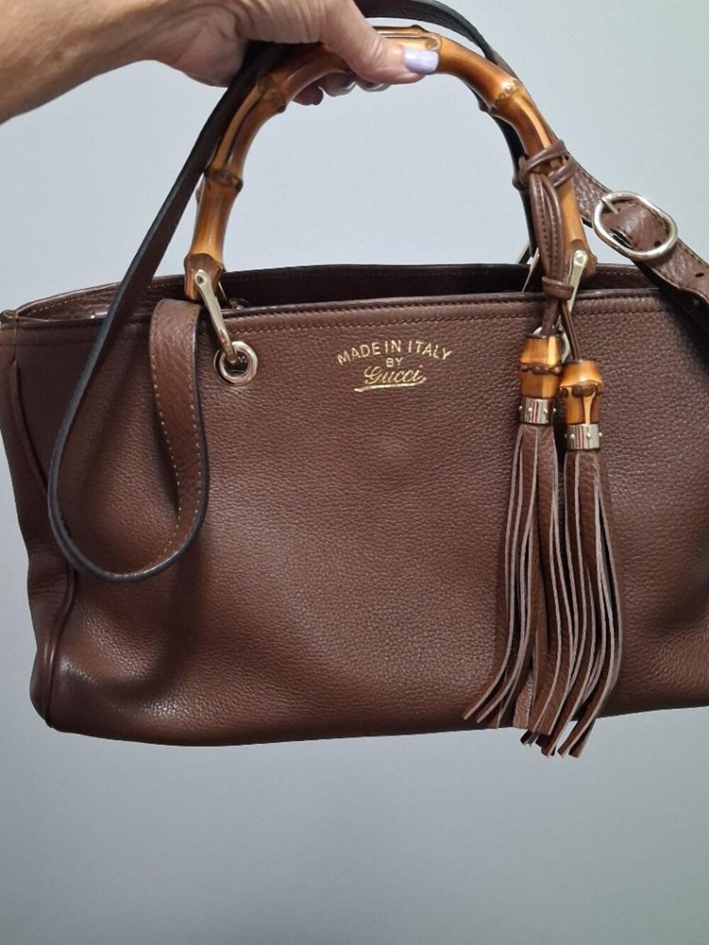 Special Edition - Auth GUCCI Bamboo Flora Shopper Bag